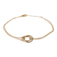 CARTIER 18K黃金/白金/玫瑰金Trinity Bracelet手鏈