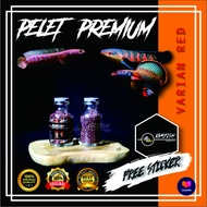 Pelet Asiatica Redstrip/RSWS Arwana Chana Premium Red 2MM Grade A+