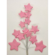 Pink Star Bunch edible flower cake topper Gumpaste 1pc edible flower