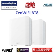 ASUS ZenWiFi BT8 2-pack Tri-band WiFi 7 Mesh 14 Gbps, Dual 2.5G Ports Pack of 2 - 3 Year Asus SG War
