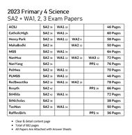 Top schools 2023 Primary 4 SA2 (Year-End) & WA123 (P4) Exam Paper