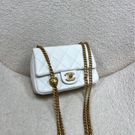 Chanel 香奈兒方胖子白色愛心金球包袋 中號 | AS3829-B10277-10601 | 全新正貨
