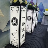 2026 New Style Stainless Steel Street Guide Light Box Urn Box Funeral Layout Flower Stand White Wors
