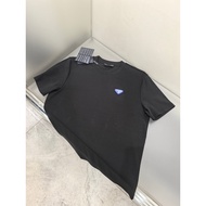 T-shirt Prada/T-shirt Prada bercorak lengan pendek uniseks, T-shirt leher bulat, T-shirt kasual, T-s