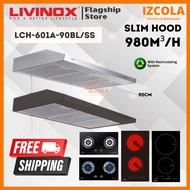 [FREE SHIP] LIVINOX SLIM HOOD LCH-601A-90SS /LCH-601A-90bl /  STAINLESS STEEL / SLIM HOOD / LGH-EURE