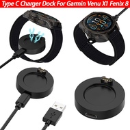Type C Charger For Garmin Venu X1 Fenix8 Tactix8 Vivoactive 6 Forerunner 970 570 Instinct 3 E Smartw