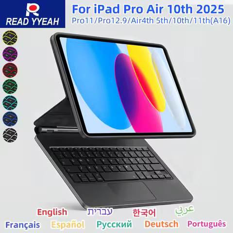 NEW Magic Keyboard Smart Cover for iPad 10th Gen for iPad A16 Pro 11 12.9 13 Air 4 Air 5 Pro 12.9 Ta