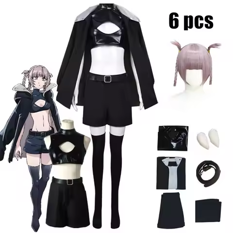 Anime CALL OF THE NIGHT Unisex Cool Cloak Jacket Denture Wig Loli Maid Halloween Suit Nanakusa Nazun