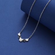 Hyl Jewelry 493N Wanita Titanium  Kalung  Karat Emas Silver Asli Panjang Muda Dan Anti Luntur