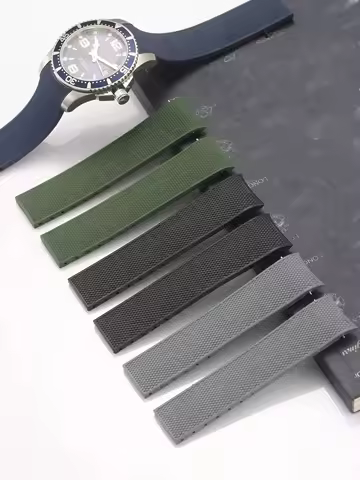 21mm Rubber Silicone Watch Strap Waterproof Watchband for Longines Strap for Conquest HydroConquest 