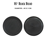 {ON SALE}16" BLACK BILAO/BLACK PLASTIC BILAO/PLASTIC BILAO/BLACK BILAO/40X40X3CM BLACK PLASTIC BILAO