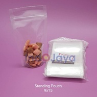 WIDE SEAL SNACK CLIP PLASTIC 9x15, 10x17 STANDING POUCH/ CLEAR SNACK PLASTIC/ 9x15, 10x17