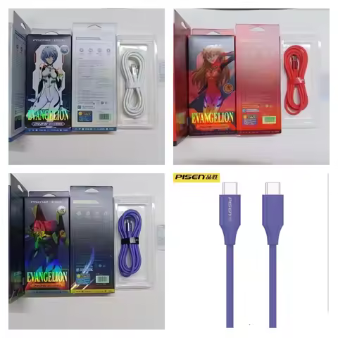 Neon Genesis Evangelion Ayanami Rei Charger Cable Evangelion-011.8M 240W PD Double C Fast Charging A