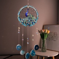 Fenghua Agate Pendant Wall Decoration Acrylic Dream Catcher Pendant Natural Agate Piece Tree of Life