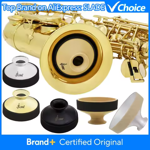 SLADE Alto Saxophone Woodwind Musical Instrument Accessories Round Light-Weight ABS Mute Dampener fo