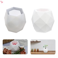 Hexagon Diamond Vase Plaster Concrete Flower Pot Silicone Mold Succulent Plants Cement Clay Mold Pen Holder Mold Home Decor Ornament