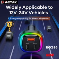 REMAX 75W In Car Charger Adapter Fast Charging Car Charger Kereta 66W PD Charger USB Car Charger Typ