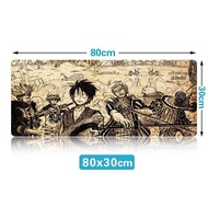 Professional Gaming Mouse Pad XL Desk Mat 30x80 cm - One Piece Model - Anti Slip Black