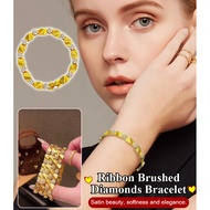 Gold diamond satin bracelet Exquisite and elegant fashion jewelry bracelet Diamond bracelet