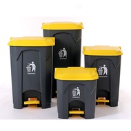Plastic Dustbin Yellow Black With Foot Pedal Kitchen Dustbin Grey Dustbin Tong Sampah Dapur 20L 30L 