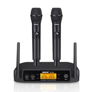 ไมโครโฟนไร้สายไมค์ ลอย ไร้ สายไมค์ร้องเพลงไมค์คาราโอเกะไมค์ลอยไร้สายแท้ไมค์ลอย UHF GLXD4 ไมค์ลอยคู่ไ