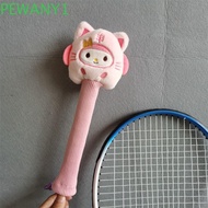 PEWANY1 Badminton Racket Handle Cover, Non Slip Elastic Cartoon Badminton Racket Protector, Sweat Absorption Grip Drawstring Kt Cat Cute Badminton Racket Grip Cover Tenis