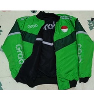JAKET GRAB HIJAU GRAB HITAM JAKET BOLAK BALIK MODEL TERBARU 2026 ANTI AIR BAHAN ADEM LOGO BORDIR REA