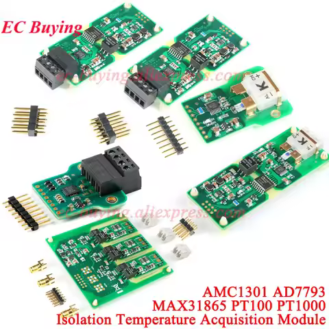 AD7793 MAX31865 PT100 PT1000 Isolation Temperature Acquisition Module AMC1301 3 Channel Isolated Cur