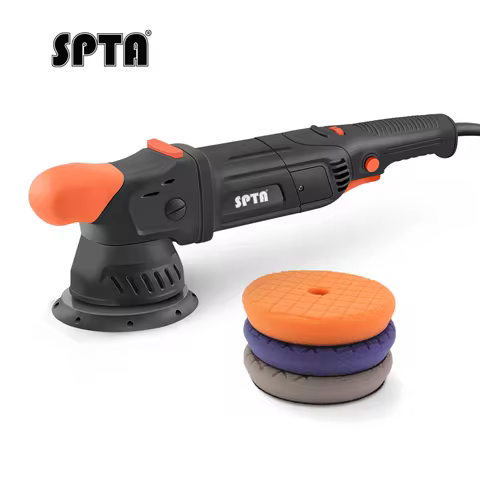SPTA CP501 5/6 Inch 1100W Dual Action Polisher 6 Various Speed Car Care Polishing Machine for Car De