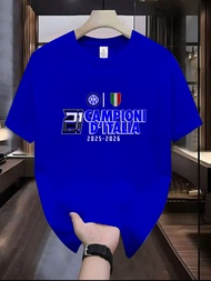 Big Size (S-5XL) Kaos Scudetto Inter JUARA KE21 | Kaos Championi D italia2026 Inter Milan | Kaos SCu