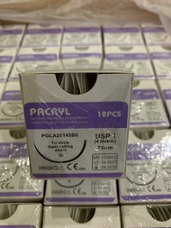 ไหมเย็บแผลติดเข็มแบบละลาย Vicryl (polyglactin 910)  12pcs/box