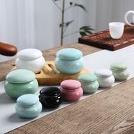 Iwishan Small Mini Kiln Open Slice Ceramic Tea Cans Paste Cans Sealed Storage Cans 26.5.6