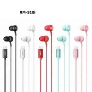 Remax Type-c and Lightning หูฟังแบบมีสายสำหรับฟังเพลง และโทร RM-510
