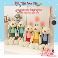 [Embroidered Name] Soft Long Eared Bunny Stuffed Rabbit Embroidered with Baby's Name as Required [DO