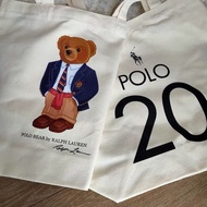 外國預訂 雙面polo Ralph Lauren 熊仔 logo  tote bag