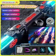 Double-Blade Retractable Light Sword Telescopic Lightsaber Sword 24 Color Light Up Extendable Toys