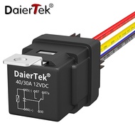 1PC SPDT 5 Pin Waterproof Auto Relay 12V 40A Heavy Duty 14AWG 12 Volt Car Relay Kit Bosch Style and 