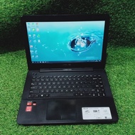 Laptop Asus X454Y Ram 4gb SSD 128gb AMD-A8 Gaming Siap pakai ngebutt