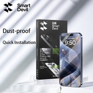 【Seconds Installation】SmartDevil Tempered Glass Film for iPhone 15 Pro Max iPhone 14 Pro Max 15 Plus 14 Plus iPhone 13 Pro Max iPhone 12 Pro Max Dust-free Box Full Coverage Screen Protector Clear Anti-fingerprint