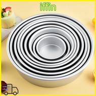 IFFIN Cake Bake Pan, Aluminum Alloy Round Cake Tin,  4/5/6/7/8/9/10 Inch Heat-Resistant Non-Stick Ca