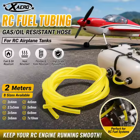 2 Meters RC Fuel Tubing Gas/Oil Resistant Hose for RC Model Airplane Tanks