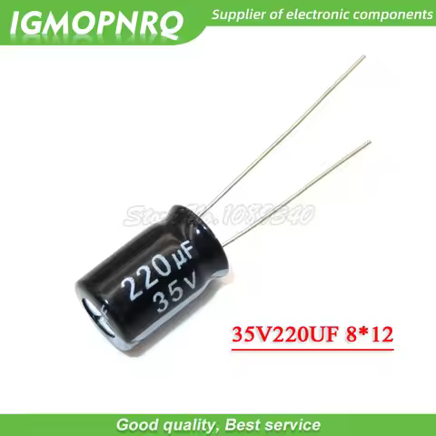 20PCS 35V220UF 8*12mm 220UF 35V 8*12 Aluminum electrolytic capacitor