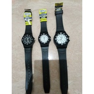 QQ Black Rubber Analog Watch