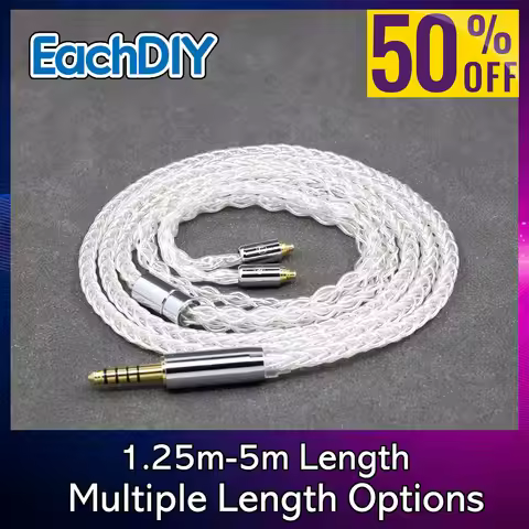 8 Core 99% 7n Pure Silver Palladium Earphone Cable For AKG N5005 N30 N40 MMCX 8395