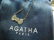 全新法國品牌AGATHA蝴蝶結造型項鍊