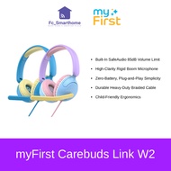 myFirst CareBuds Link W2 Kids Wired Headphones with Boom Microphone