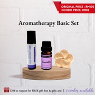 Aromatherapy Beginner Set [DM for FREE giftbox]  w/Essential Oil Roll-on, essential oil, wood diffus