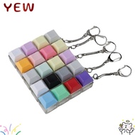 YYE Fidget Keychain, DIY Keyboard Keycap Finger Keyboard Cap, Relaxing Keys Button 3 Keys Relief Str