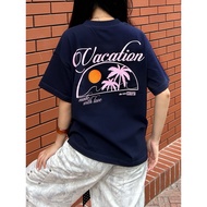 VACATION Form BOXY Unisex Navy Blue T-shirt - de tée