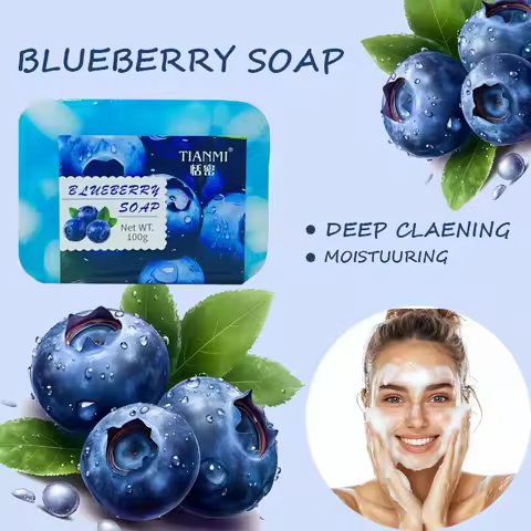 Blueberry Jelly Soap, Rich in Blueberry Extract, Deep Clean, Cleanse, Bathe the Whole Body, Moisturi